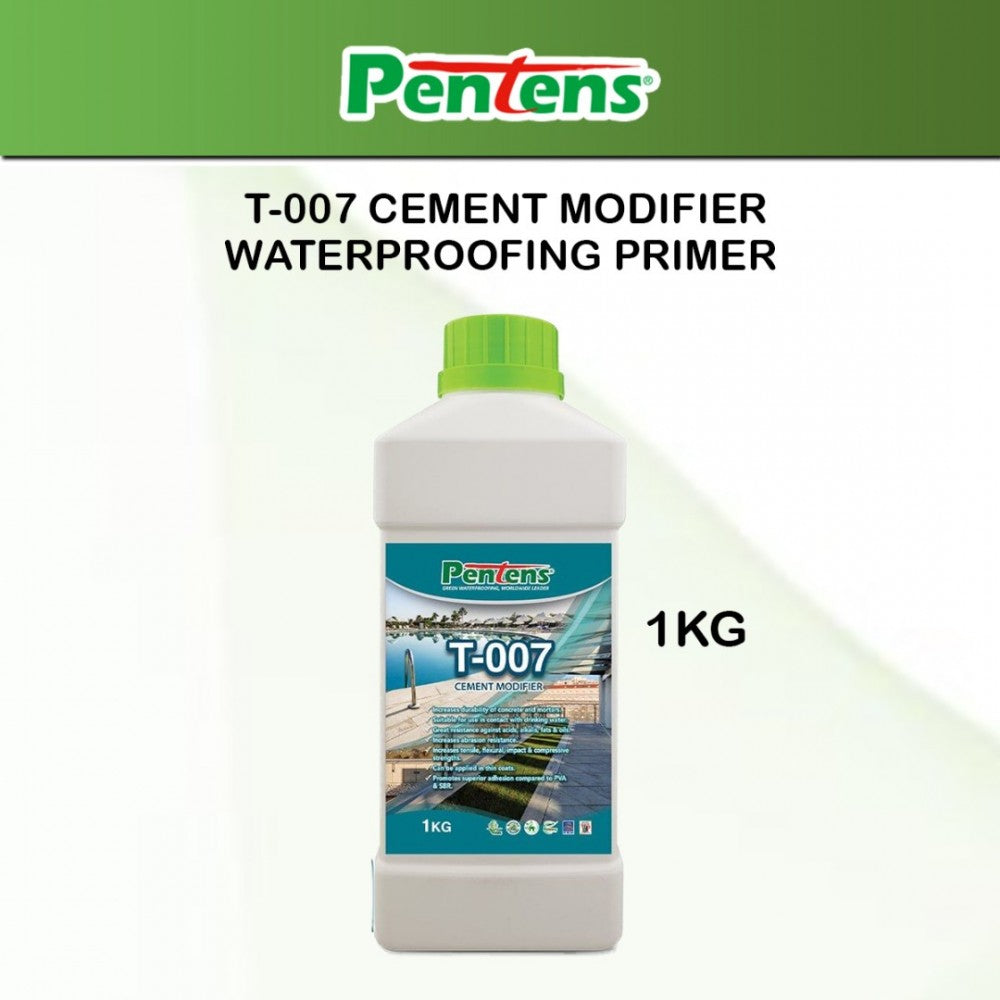 Pentens T-007 Cement Modifier Waterproofing Primer Acrylic Polymer 1KG